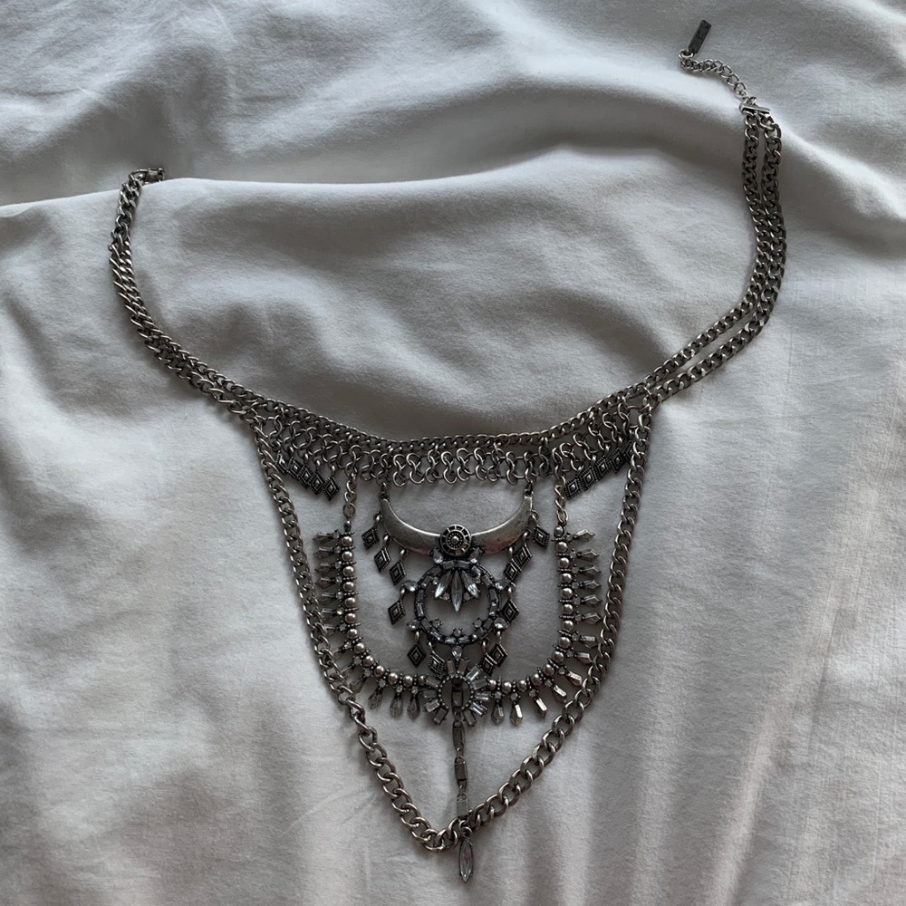 Chunky Silver Statement Necklace